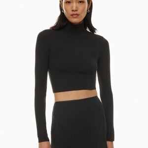 Aritzia Black Turtleneck Crop size XS